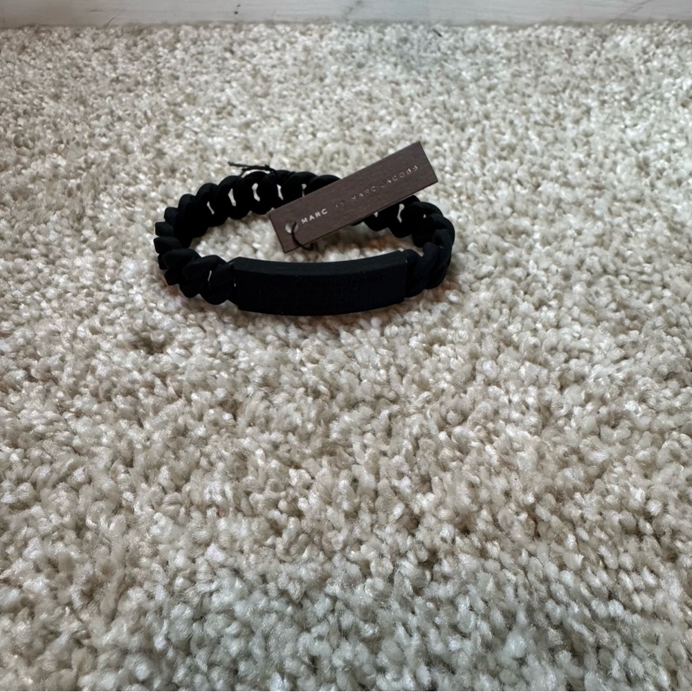 Marc By Marc Jacobs BlackBraided Silicone Rubber Bracelet - Picture 3 of 3